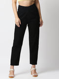 Women Black Mom Fit High-Rise Stretchable Jeans