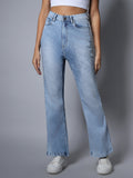 Women High rise Stretch Flare Fit Jeans