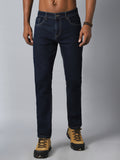 Men Straight Fit Mid-Rise Clean Look Stretchable Jeans