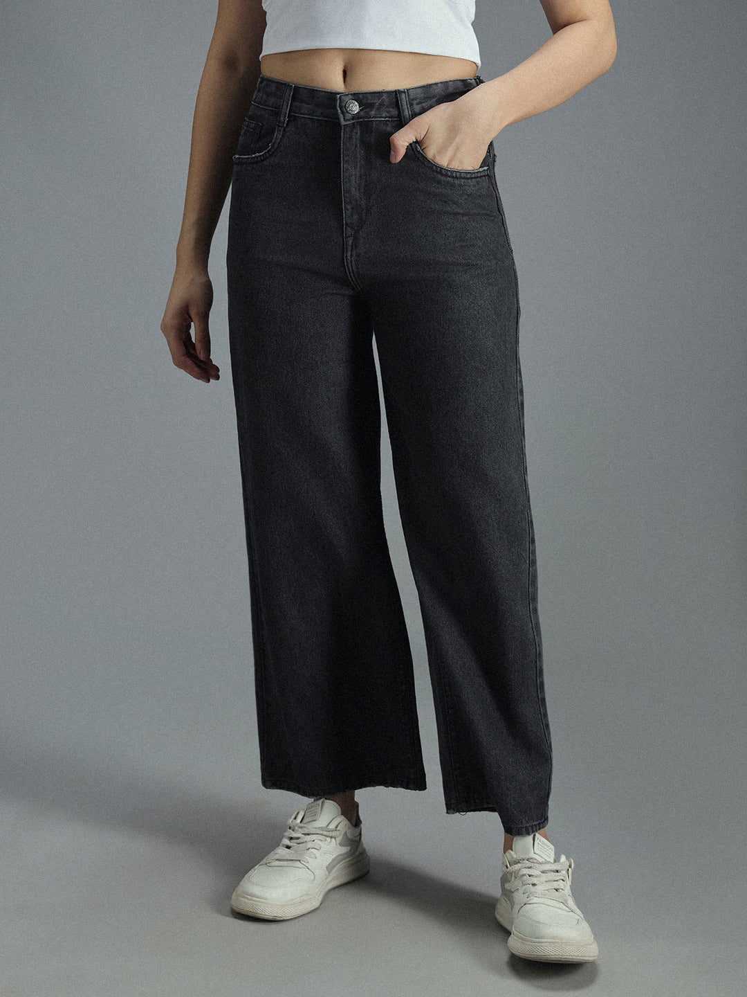 Women 90s Baggy Stretchable Cotton Jeans