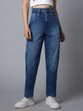 Women Clean Look High-Rise Cotton Jeans