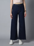 Women 90s Marine Straight Fit High-Rise Stretchable Jeans