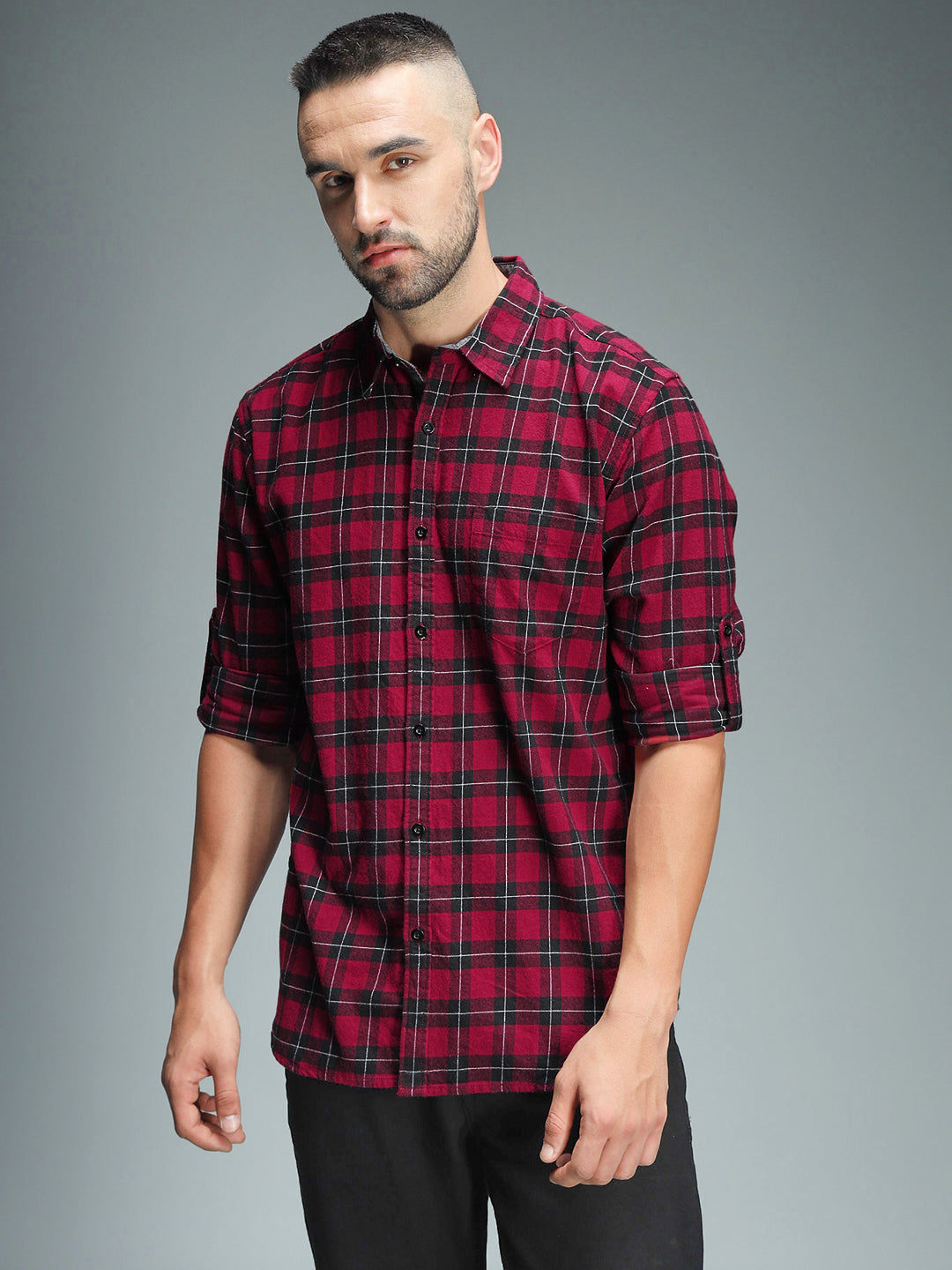 Standard Tartan Checked Pure Cotton Casual Shirt