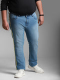 Plus Size Men Slim Fit Light Fade Clean Look Stretchable Jeans