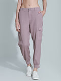 Women High-Rise Plain Cotton Joggers