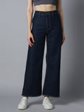 Women 90s Straight Fit High-Rise Clean Look Stretchable Jeans