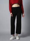 Women Wide Leg High-Rise Clean Look Stretchable Jeans