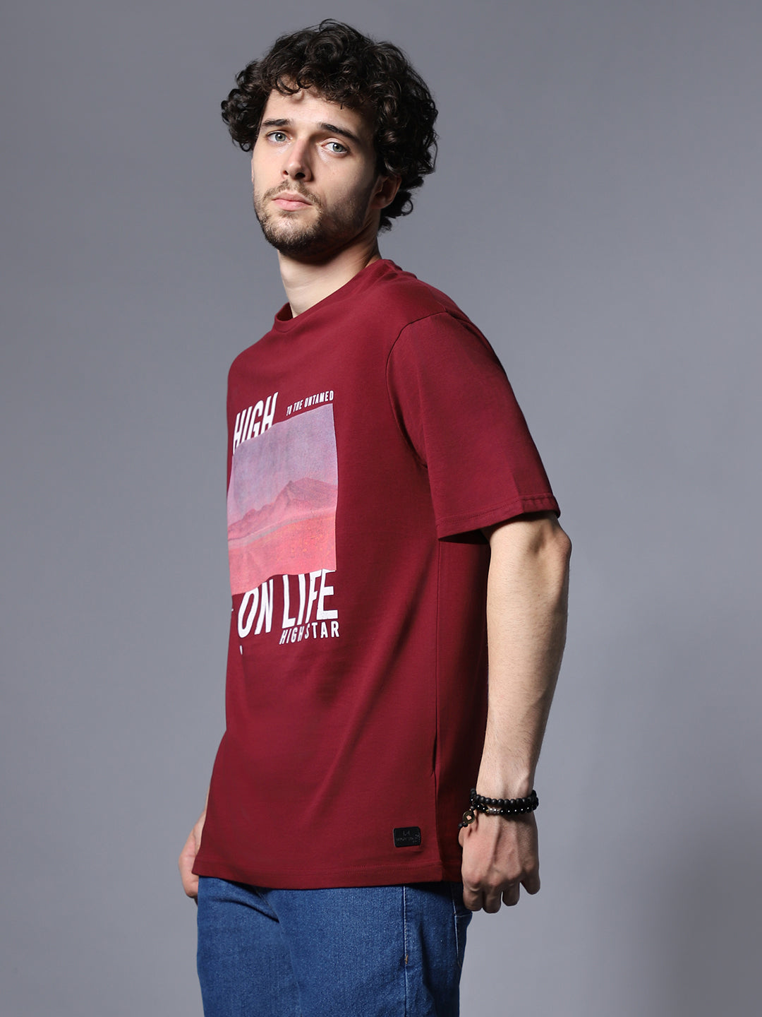 Typography Printed Relaxed Fit Pure Cotton T-Shirt