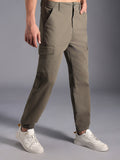 Men Relaxed Mid-Rise Cargo Joggers