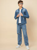 Washed Pure Cotton Denim Jacket