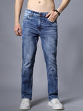 Men Regular Fit Mid Rise Light Fade Stretchable Jeans