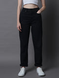 Women Dad Fit Mid-Rise Clean Look Stretchable Jeans