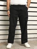 Men Plus Size Straight Fit Mid-Rise Clean look cotton Jeans