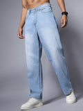 Cotton Loose Wide Leg Mid Rise Jeans