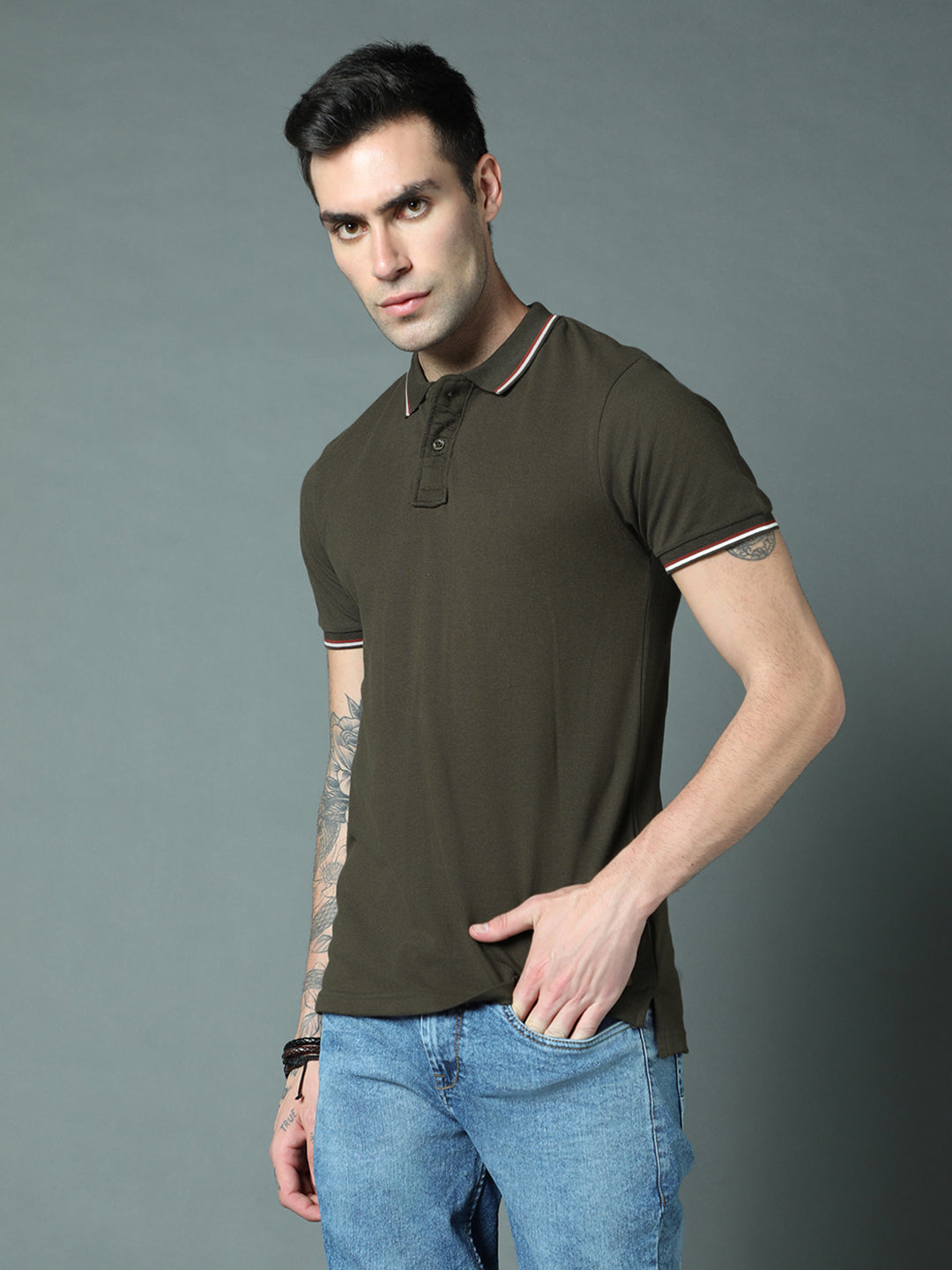 Polo Collar Regular Pure Cotton T-Shirts