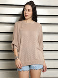 Cotton Crochet Batwing Sleeve Top