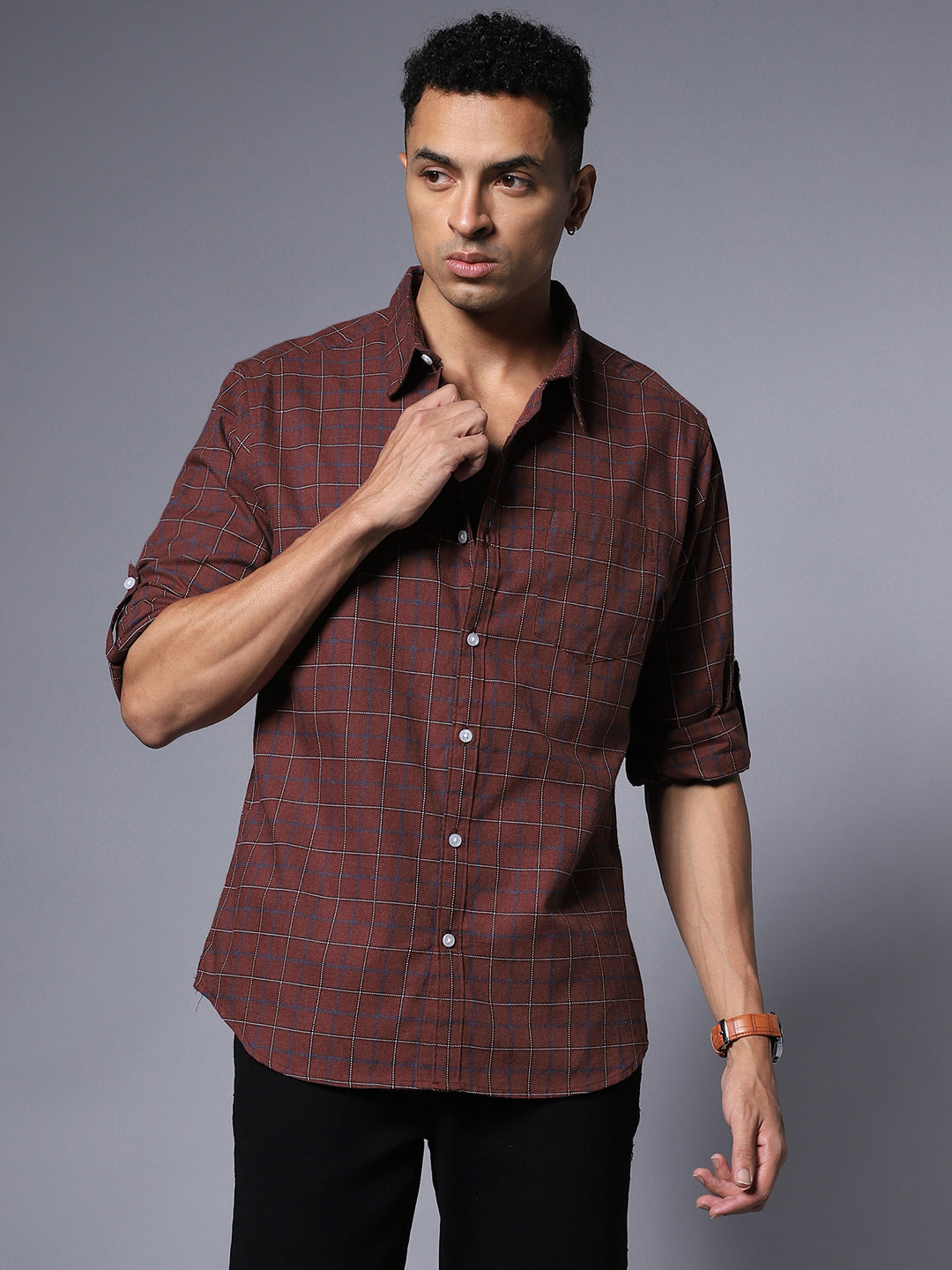 Checked Pure Cotton Casual Shirt