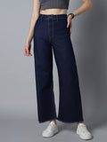 Women Straight Fit High-Rise Clean Look Stretchable Jeans