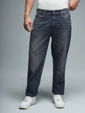 Men Straight Fit Mid-Rise Clean Look Heavy Fade Cotton Jeans