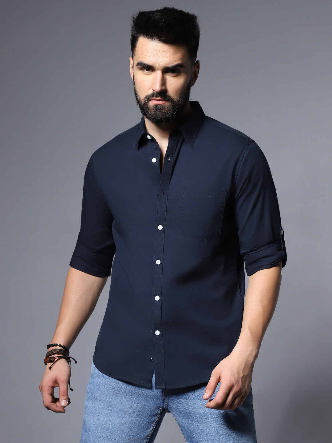 Classic Opaque Casual Shirt