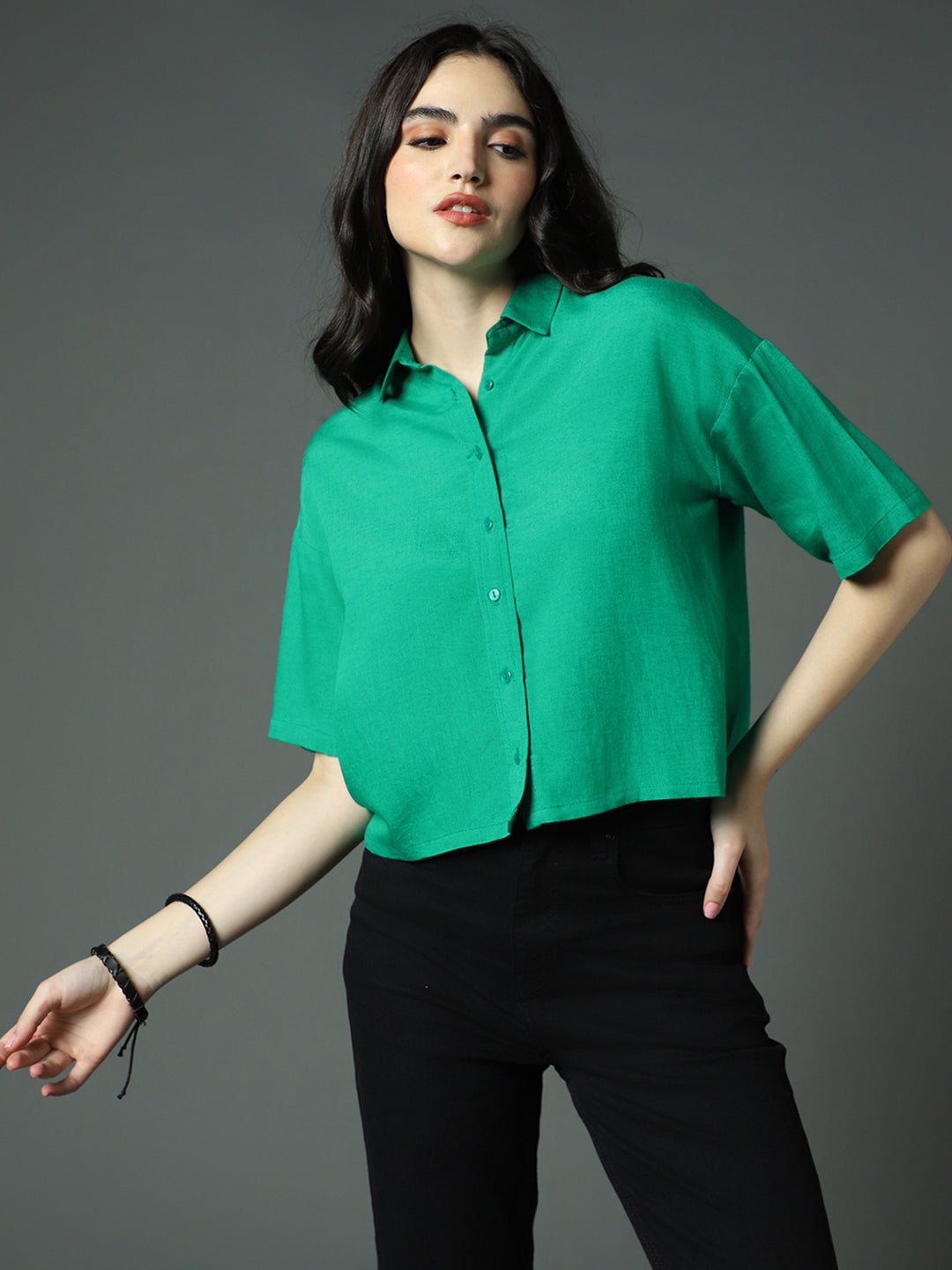 Classic Boxy Opaque Pure Cotton Casual Shirt