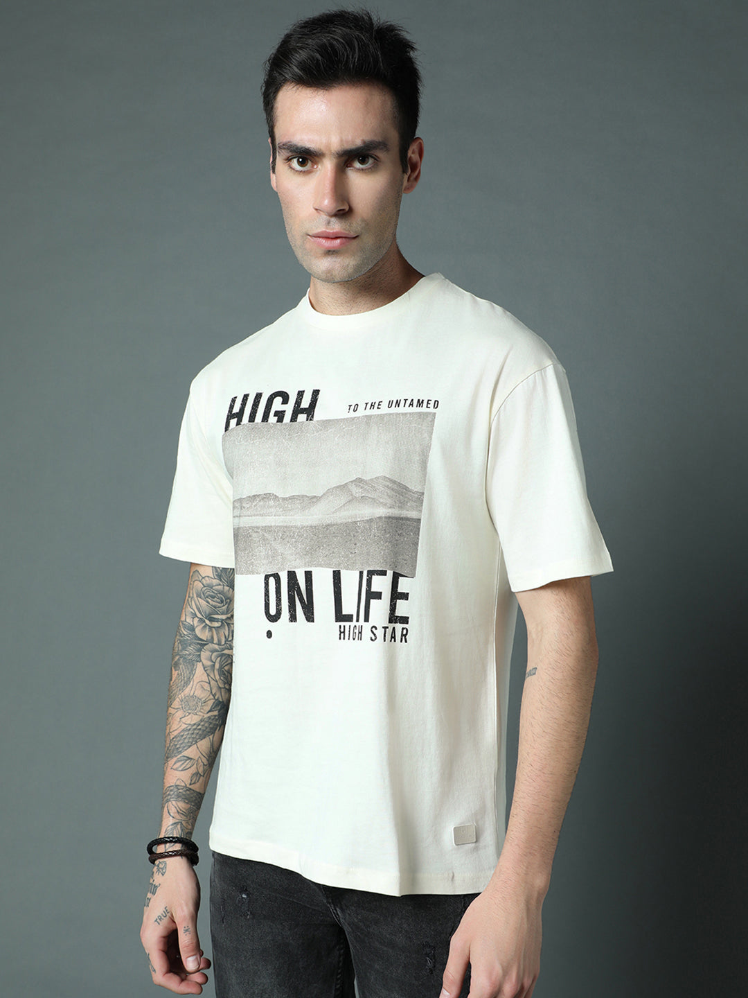 Graphic Printed Relaxed Fit Pure Cotton Tshirts