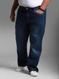 Men Plus Size Light Fade Stretchable Jeans