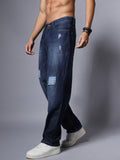 Cotton Loose Wide Leg Mid Rise Jeans