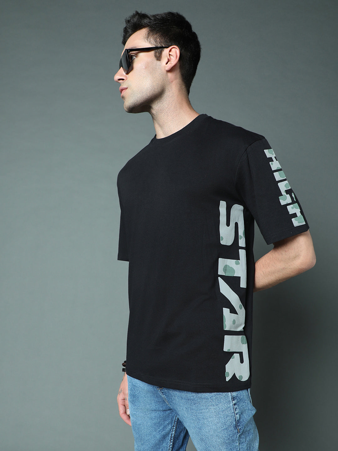 Typography Printed Relaxed Pure Cotton T-Shirts