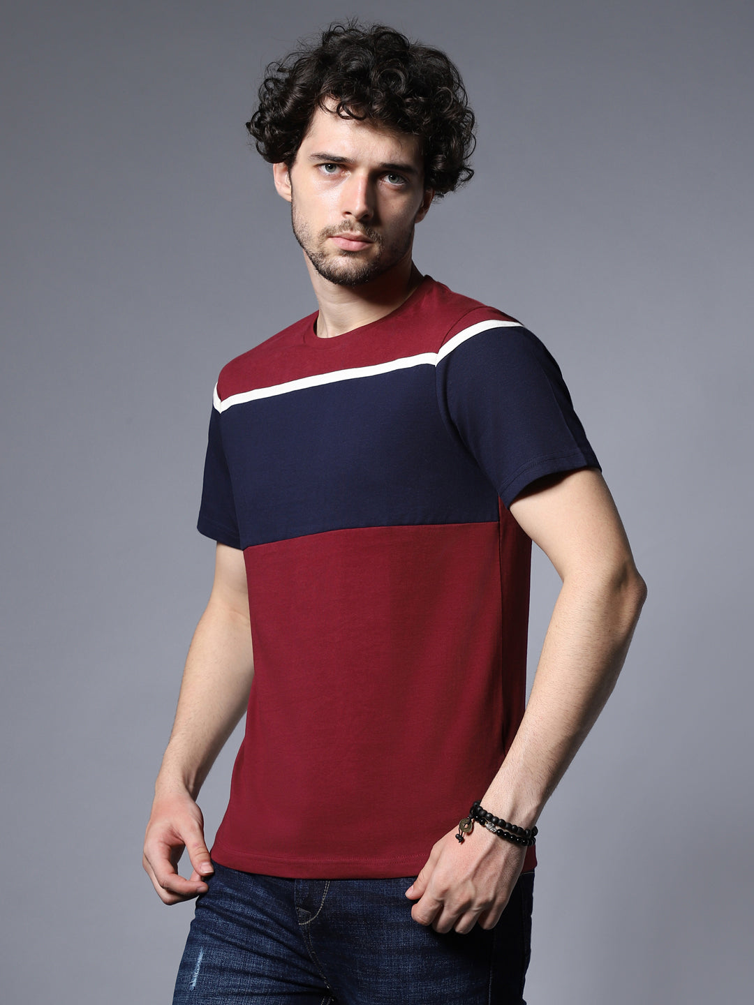 Colourblocked Cotton T-shirt