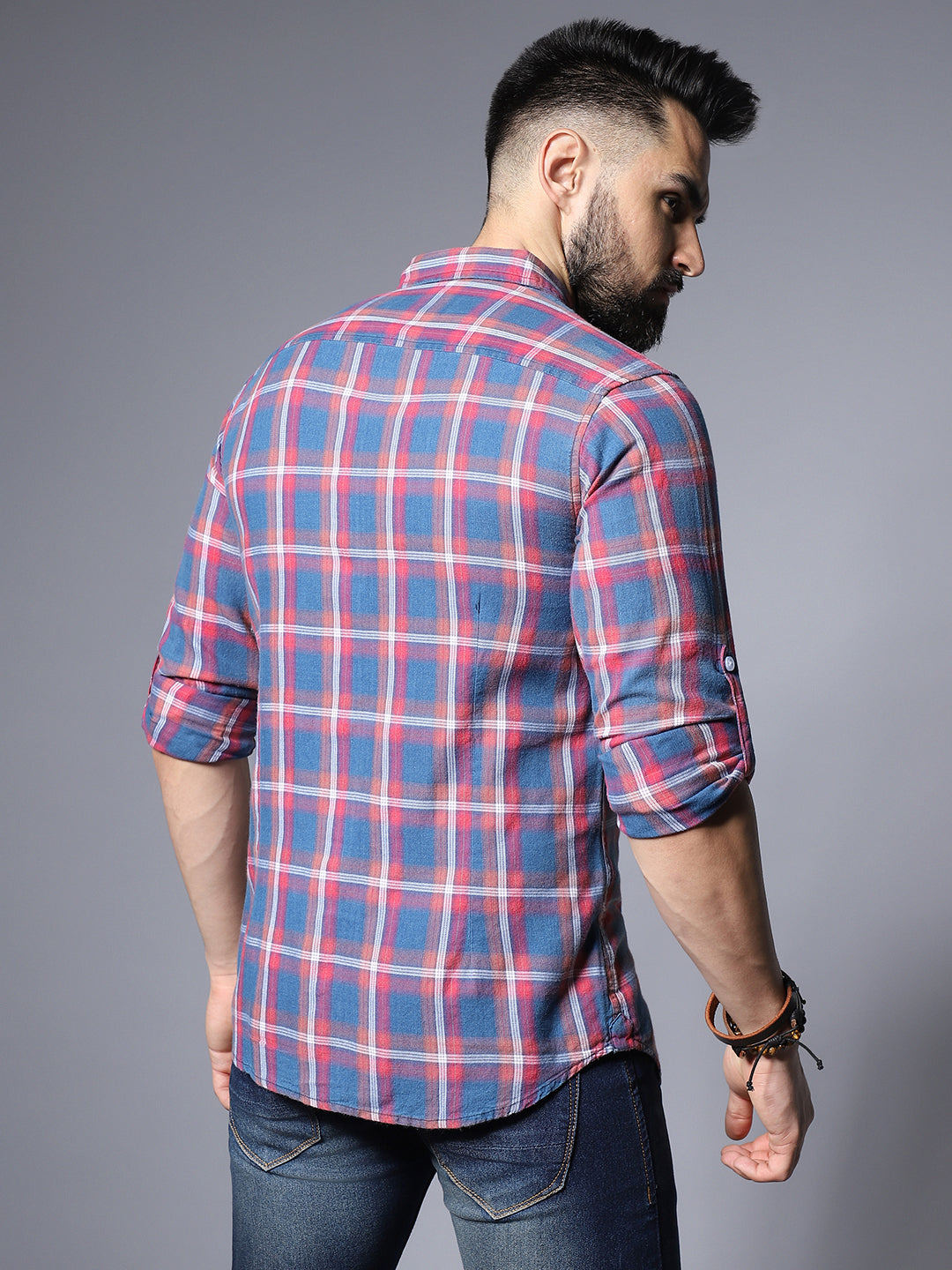 Classic Regular Fit Checked Pure Cotton Casual Shirt