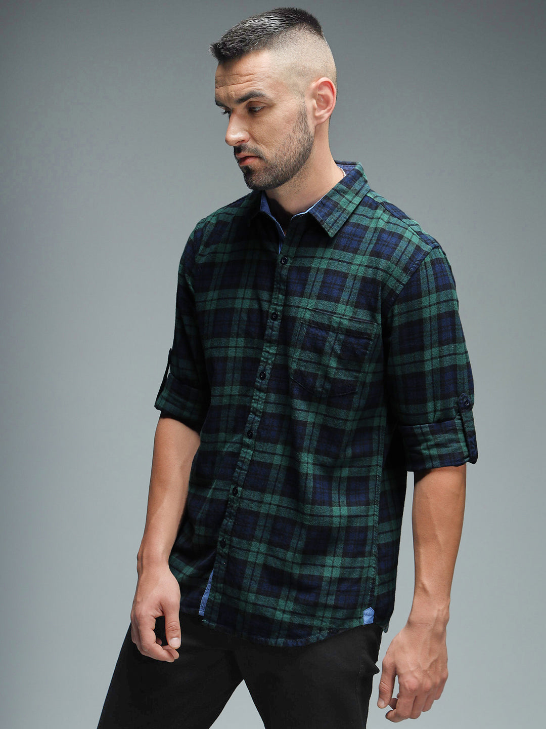 Standard Tartan Checked Pure Cotton Casual Shirt