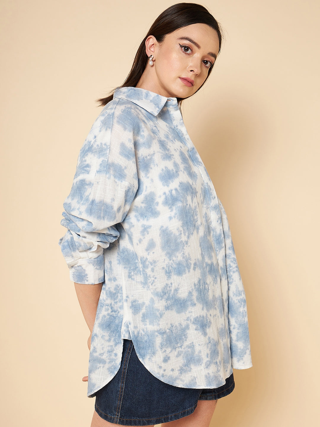 oversized tye dye pint Cotton Casual Shirt