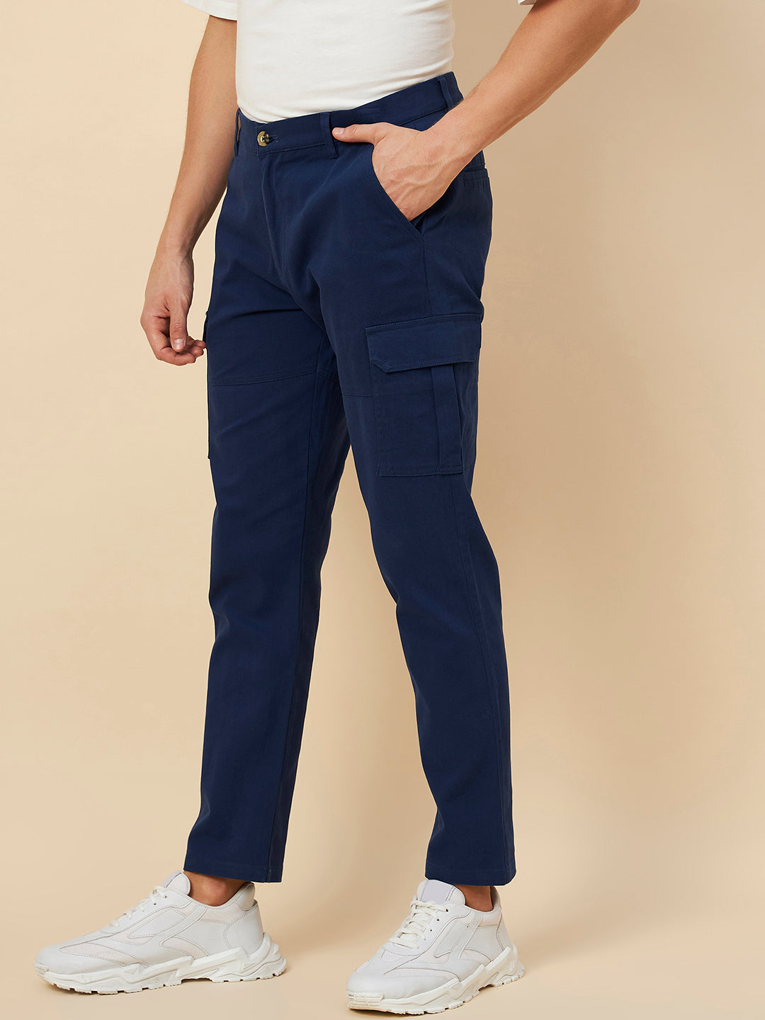 Men Mid Rise Cargo Trouser