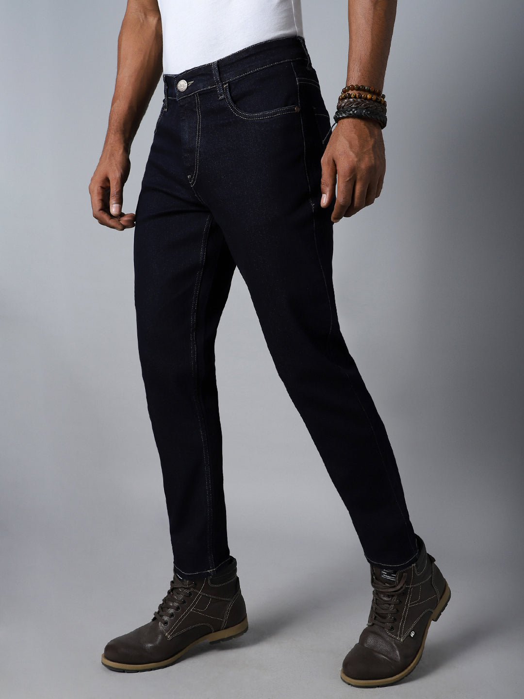 Men Blue Tapered Fit Stretchable Jeans