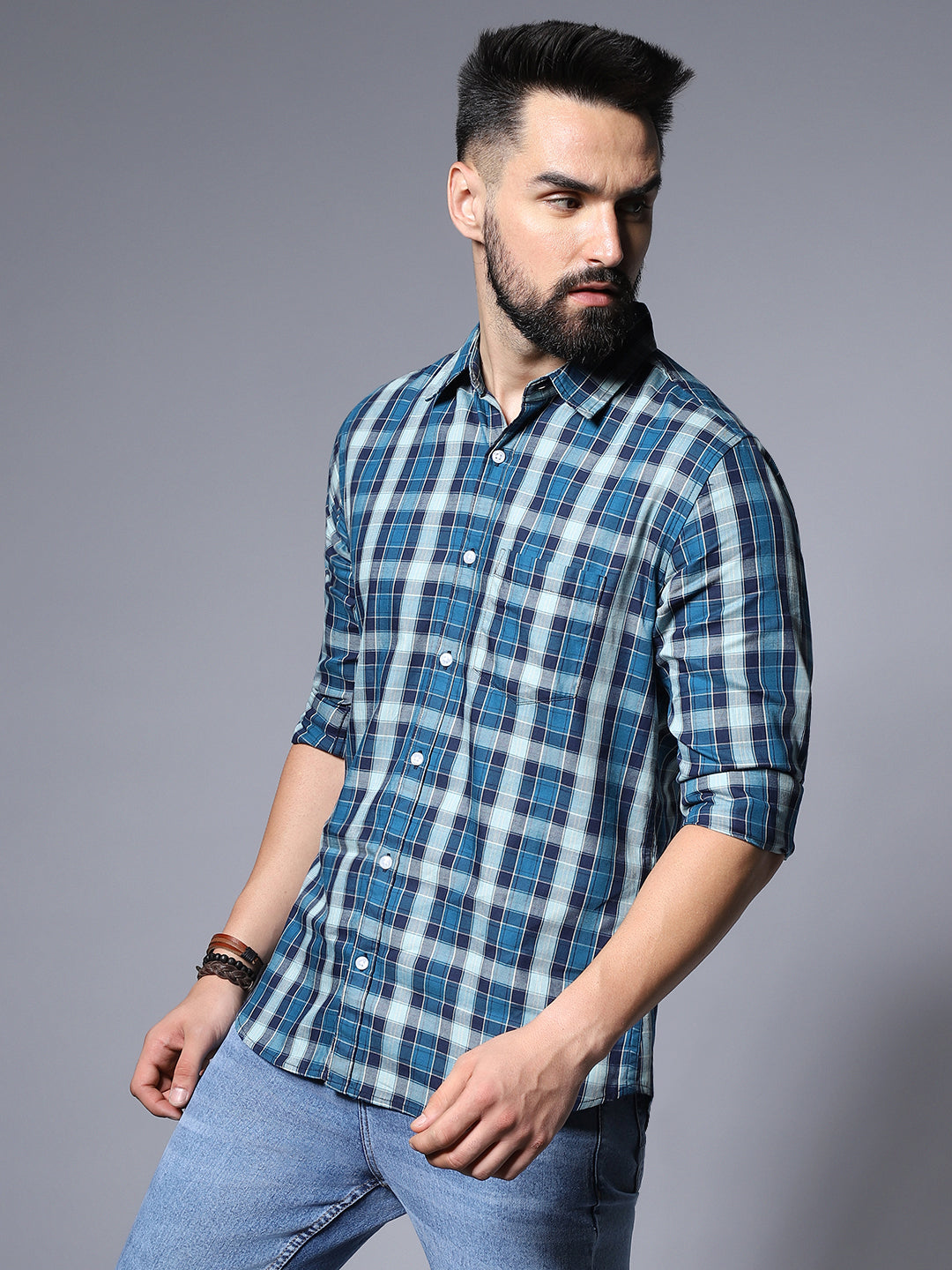 Checked Pure Cotton Cotton Regular Fit Casual Shirt