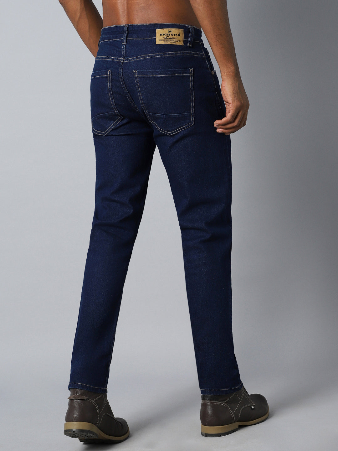 Men Blue Straight Fit Stretchable Jeans