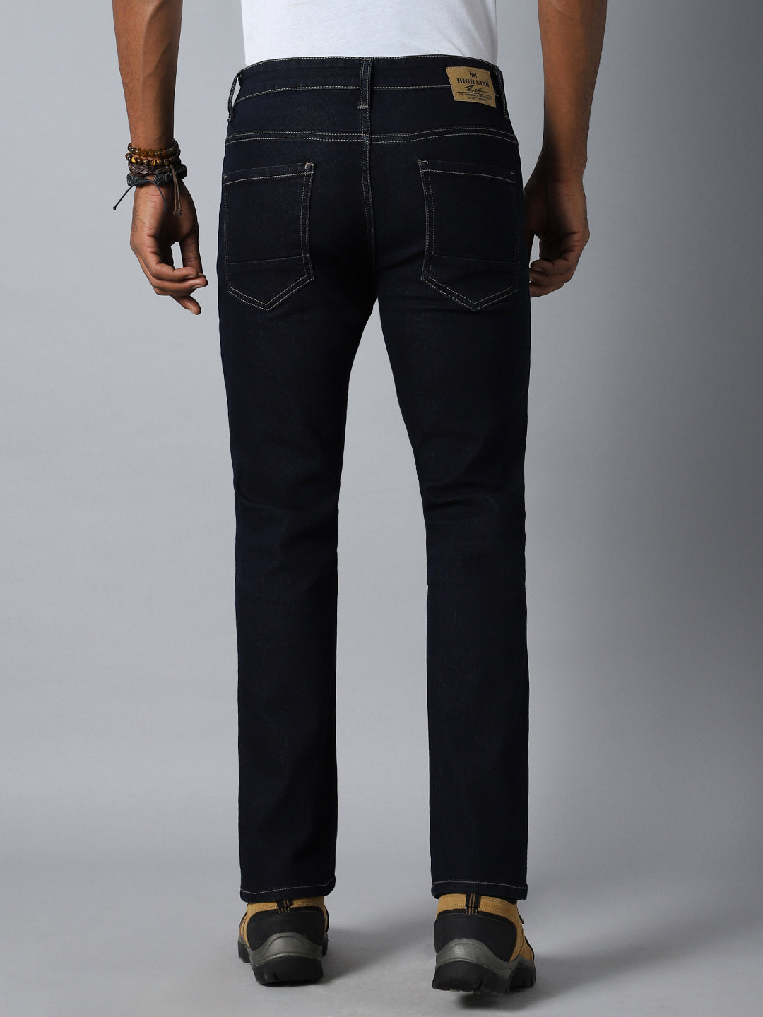 Men Blue Bootcut Stretchable Jeans