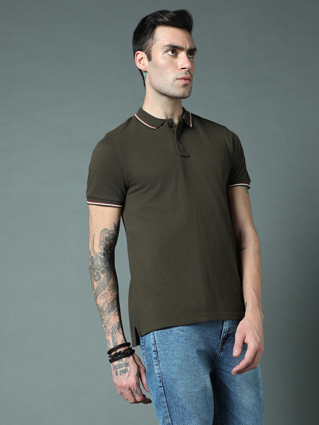 Polo Collar Regular Pure Cotton T-Shirts