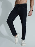 Men Straight Fit Mid-Rise Clean Look Stretchable Jeans