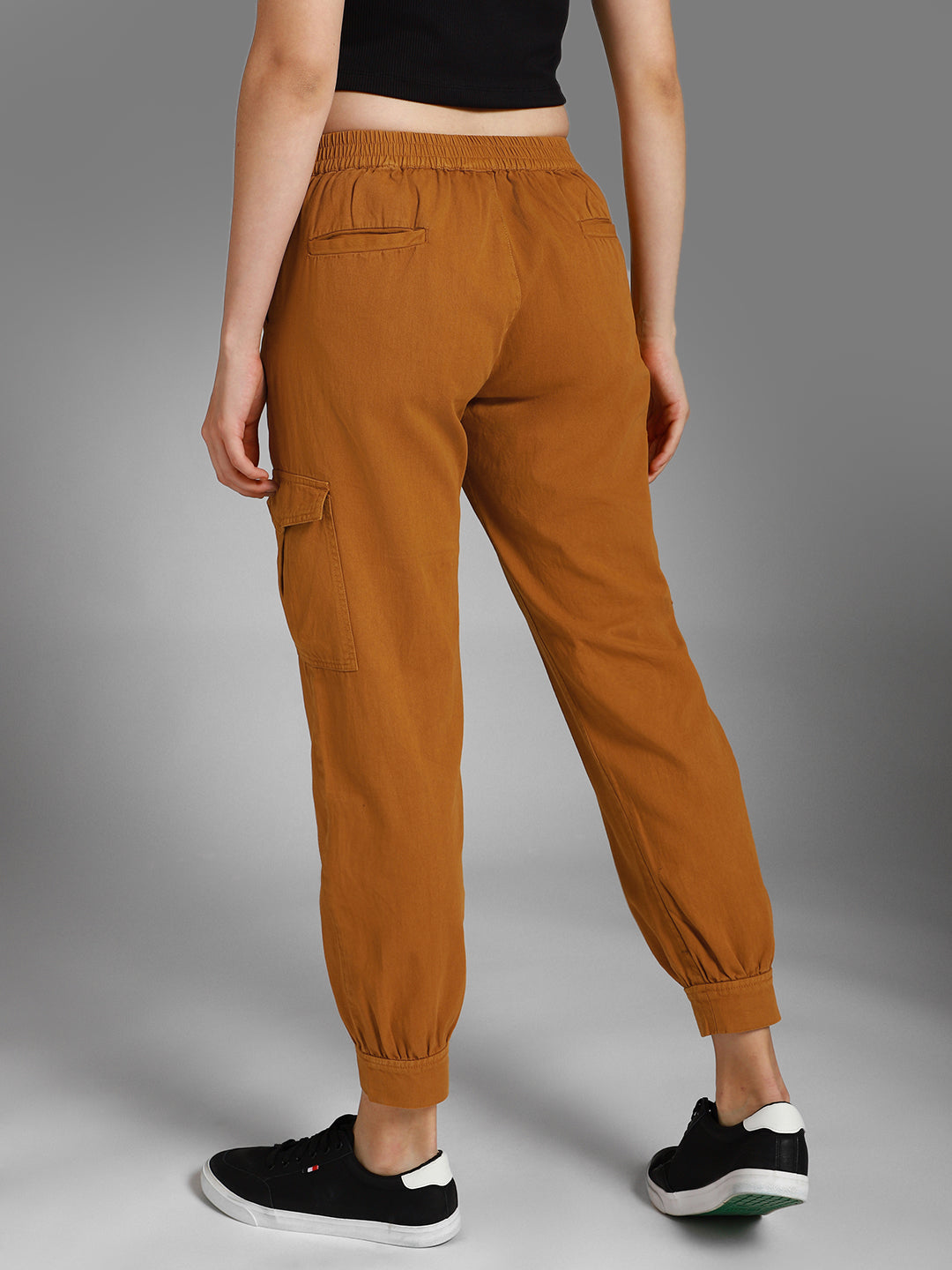 Women Mid-Rise Cotton Joggers