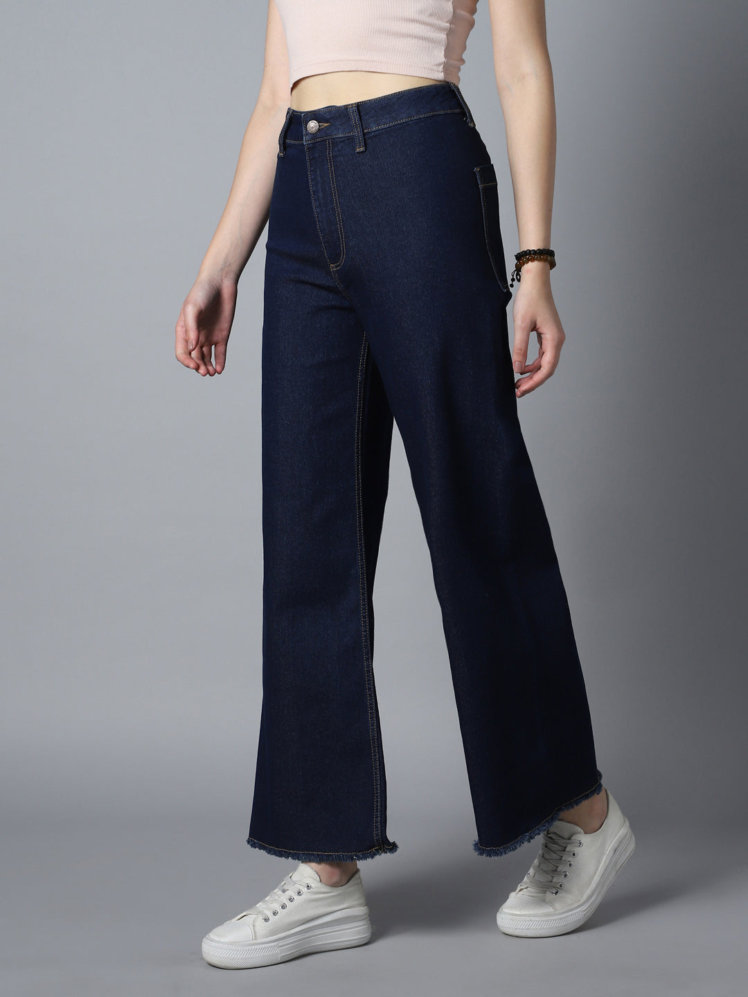 Women 90s Marine Straight Fit High-Rise Stretchable Jeans