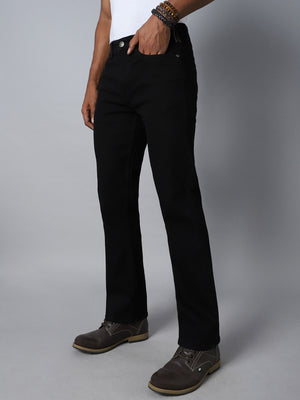 Men Bootcut Mid-Rise Clean Look Stretchable Jeans