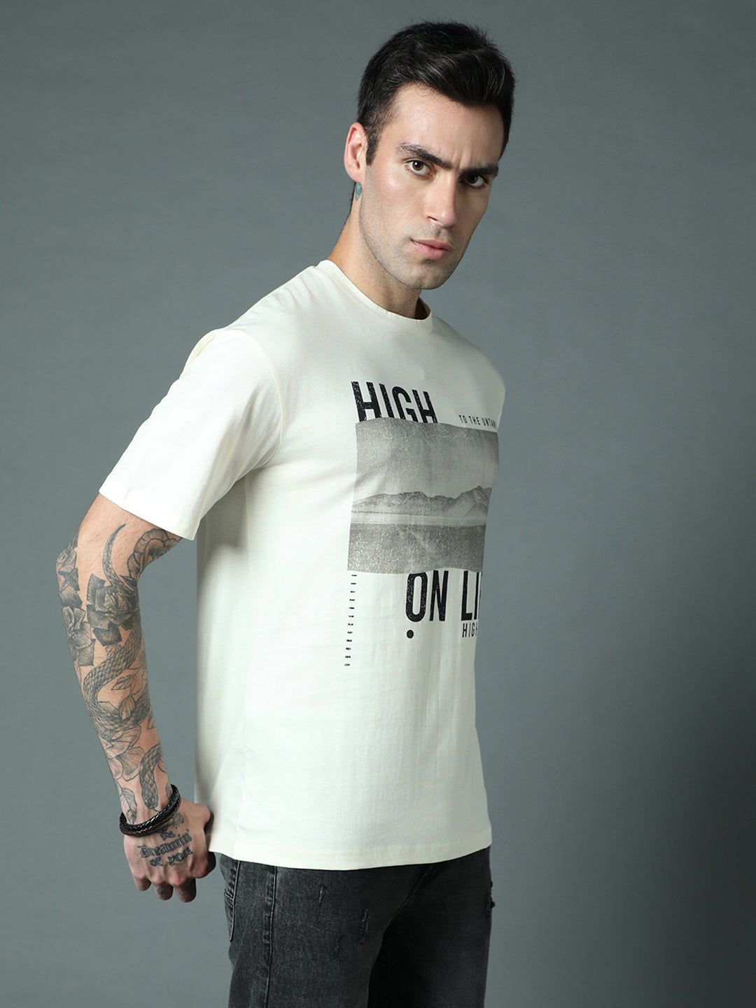 Graphic Printed Relaxed Fit Pure Cotton Tshirts