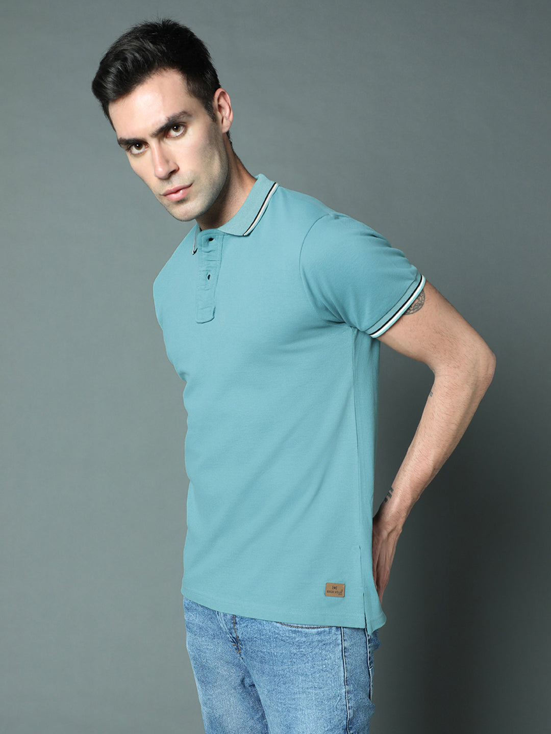 Polo Collar Pure Cotton T-shirt