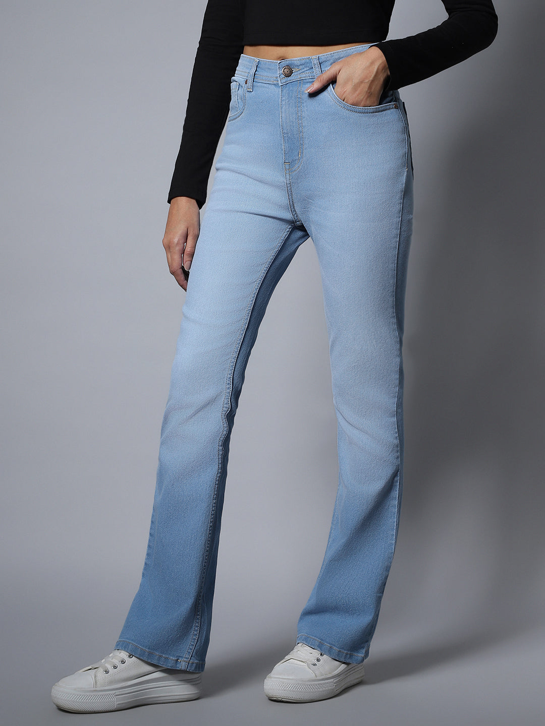 Women Stretch Boot Cut Fit Jeans