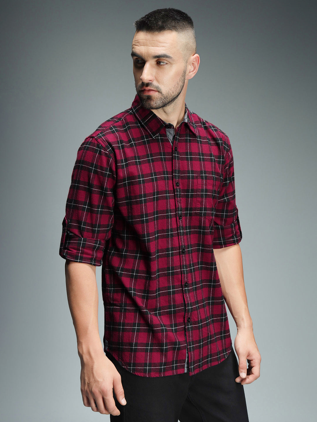 Standard Tartan Checked Pure Cotton Casual Shirt