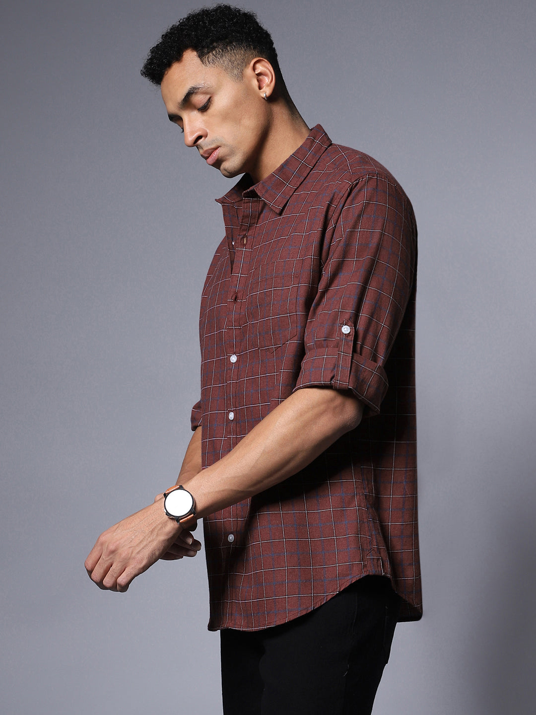 Checked Pure Cotton Casual Shirt