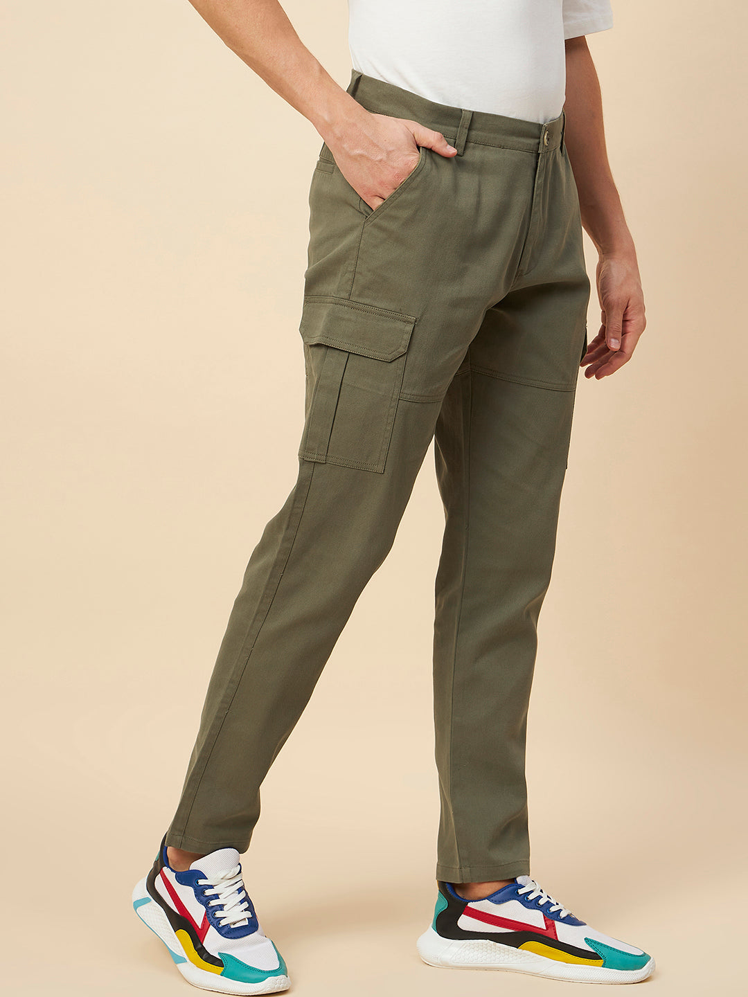 Men Mid-Rise Cargos