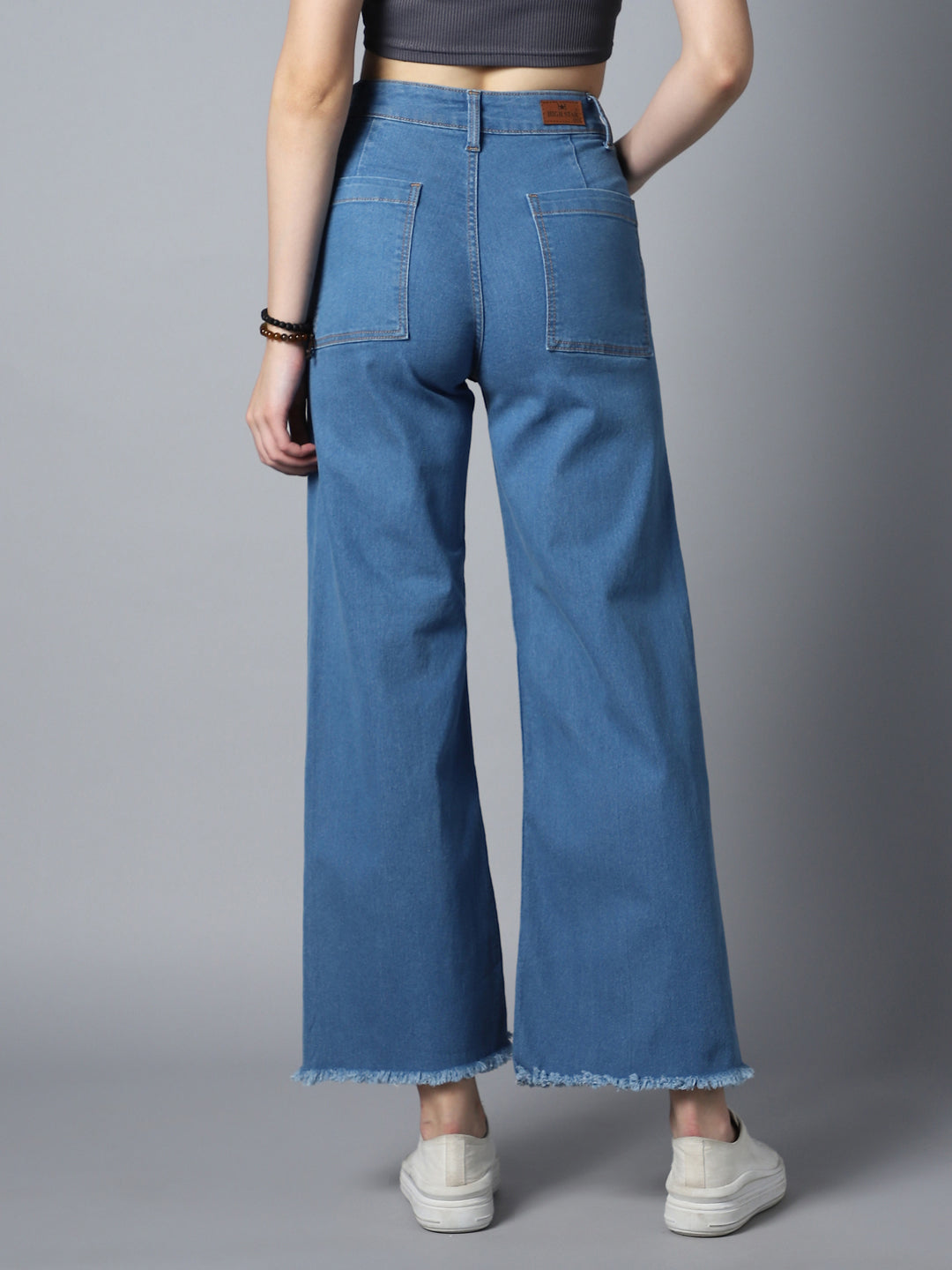 Women 90s Straight Fit High-Rise Clean Look Stretchable Jeans